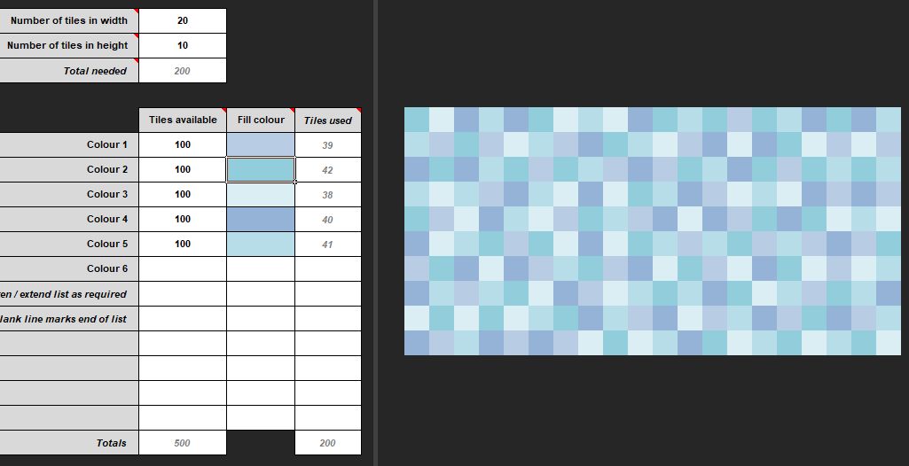 Picture of random tiling